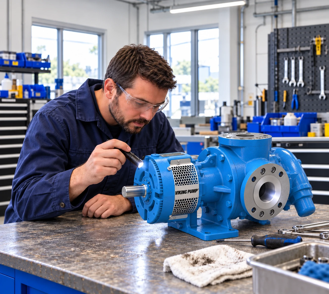 Diagnostic inspection · Industrial pump service